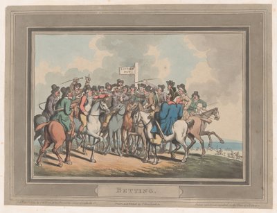 賭け [The Betting Post]、1799 年 1 月 1 日、1799 年 1 月 1 日。 作： Thomas Rowlandson