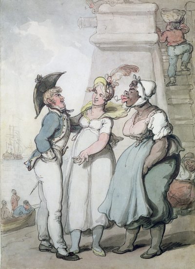ブラックマジック（紙にインクとトイレ） 作： Thomas Rowlandson