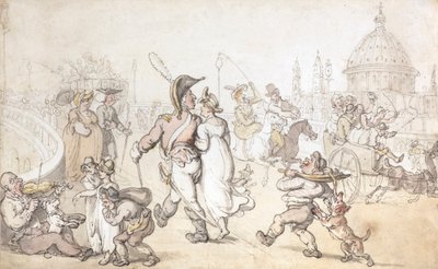 ブラックフライアーズ橋（水彩画） 作： Thomas Rowlandson