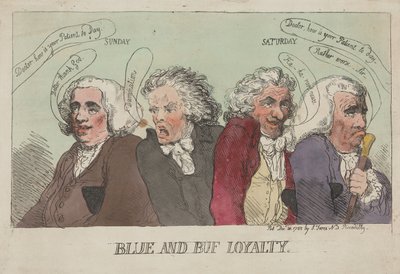 ブルーとバフの忠誠心 作： Thomas Rowlandson