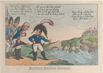 ボニーズの壊れた橋、1809 年 6 月 12 日、1809 年 6 月 12 日。 作： Thomas Rowlandson