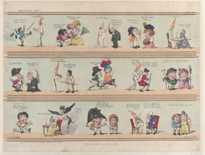 部屋の境界線、エクストラバガンザ プレート 1、1799 年 3 月 28 日、1799 年 3 月 28 日。 作： Thomas Rowlandson