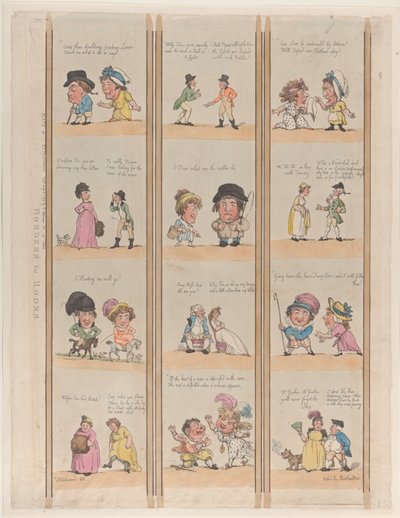部屋の境界線、エクストラバガンザ プレート 6、1799 年 5 月 2 日、1799 年 5 月 2 日。 作： Thomas Rowlandson
