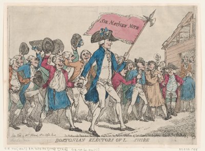 L-Shire のボストン選挙人、1790 年、1790 年。 作： Thomas Rowlandson