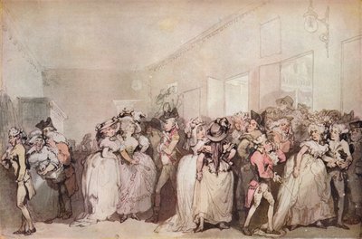 1785年のボックスロビーラウンジャー、c1785 作： Thomas Rowlandson