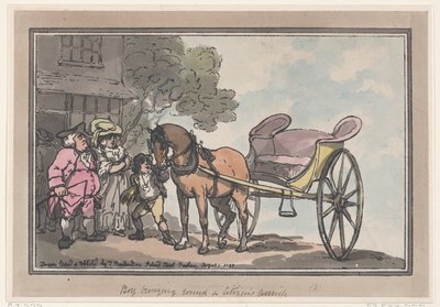 市民のカリキュラムを回る少年、1787 年 8 月 1 日、1787 年 8 月 1 日。 作： Thomas Rowlandson