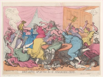 ブルー ストッキング クラブの解散、1815 年 3 月 1 日、1815 年 3 月 1 日。 作： Thomas Rowlandson
