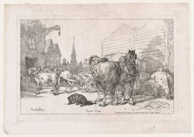 ブルワーズ・ドレイズ、「馬と馬車の新しい本」、1784 年、1784 年より。 作： Thomas Rowlandson