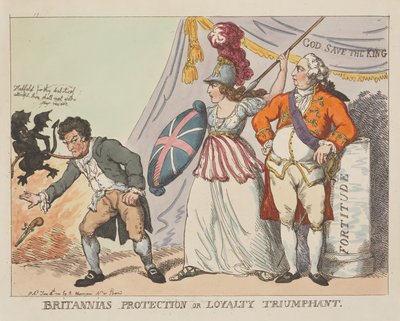 『ブリタニアの守護、あるいは、忠誠の勝利』 作： Thomas Rowlandson