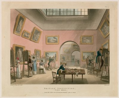 イギリスの機関、ポールモール 作： Thomas Rowlandson