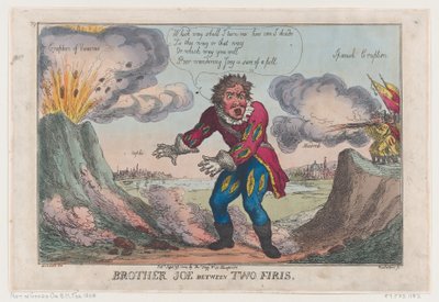 2 つのフィリスの間の兄弟ジョー [原文ママ]、1808 年 9 月 25 日、1808 年 9 月 25 日。 作： Thomas Rowlandson