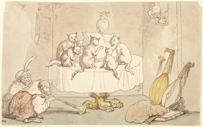 猫とサル 作： Thomas Rowlandson