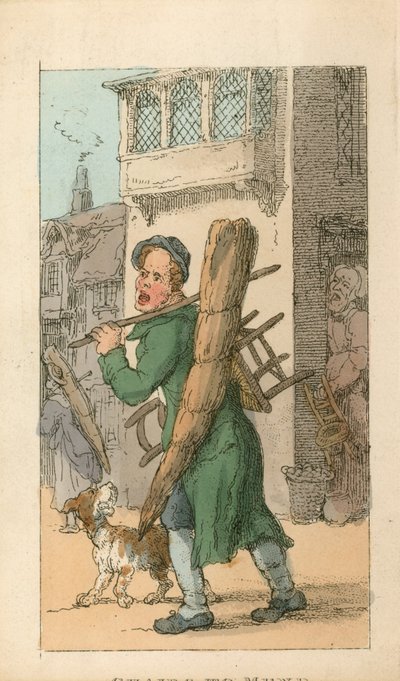 修復する椅子 作： Thomas Rowlandson