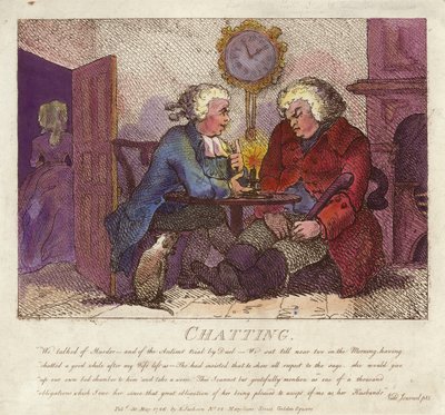 ボズウェルのヘブリディーンの旅からのおしゃべり 作： Thomas Rowlandson