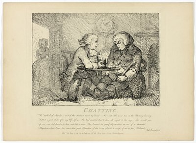 ボズウェルの『ヘブリディーズ諸島紀行』より「おしゃべり 作： Thomas Rowlandson