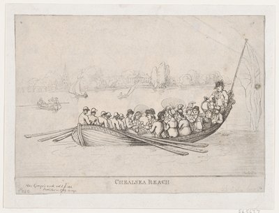 チェルシー リーチ、1799 年、1799 年。 作： Thomas Rowlandson