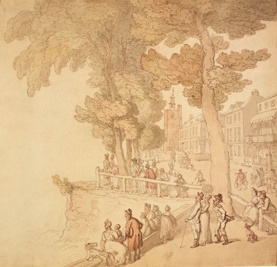 チェーン ウォーク、ロンドン、18 世紀後半から 19 世紀初頭 作： Thomas Rowlandson