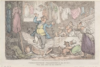 泥の中のクリストファー・クラブツリー: 親愛なる、親愛なる、何が問題なのか、1807., 1807. 作： Thomas Rowlandson