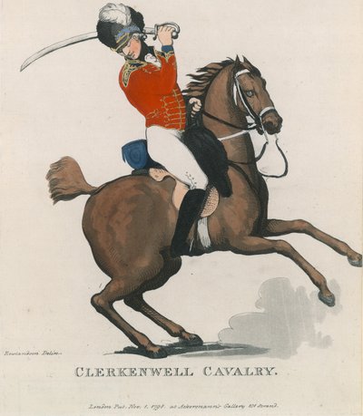 クラーケンウェル騎兵隊 作： Thomas Rowlandson