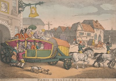 コーチング：パリ・ディリジェンス 作： Thomas Rowlandson