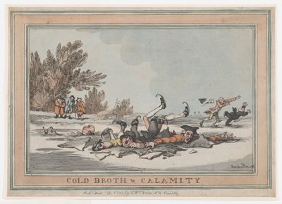 コールド ブロス & カラミティ、1792 年 1 月 26 日、1792 年 1 月 26 日。 作： Thomas Rowlandson