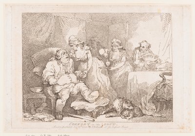 痛風における快適さ 作： Thomas Rowlandson