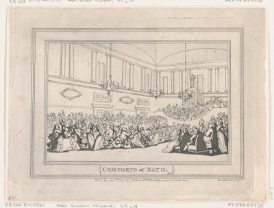 風呂の快適さ、プレート10、1798年1月6日、1798年1月6日。 作： Thomas Rowlandson