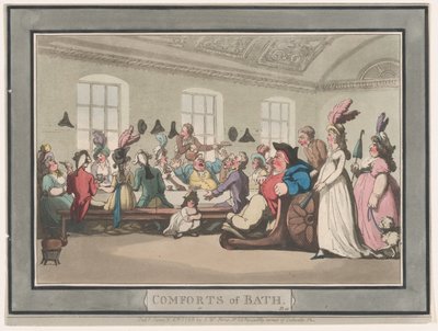 Comforts of Bath、プレート 11、1798 年 1 月 6 日、1798 年 1 月 6 日。 作： Thomas Rowlandson