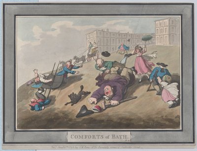 Comforts of Bath、プレート 12、1798 年 1 月 6 日、1798 年 1 月 6 日。 作： Thomas Rowlandson