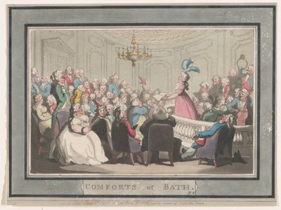 Comforts of Bath、プレート 2、1798 年 1 月 6 日、1798 年 1 月 6 日。 作： Thomas Rowlandson