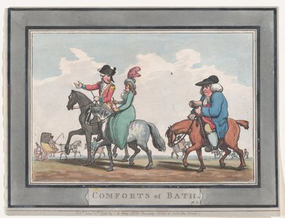 Comforts of Bath、プレート 5、1798 年 1 月 6 日、1798 年 1 月 6 日。 作： Thomas Rowlandson