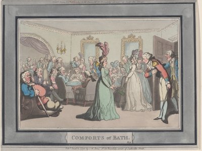 Comforts of Bath、プレート 8、1798 年 1 月 6 日、1798 年 1 月 6 日。 作： Thomas Rowlandson