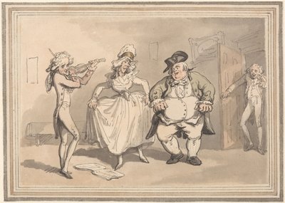 「バスの安らぎ：舞踏会前のプライベートなひととき」 作： Thomas Rowlandson