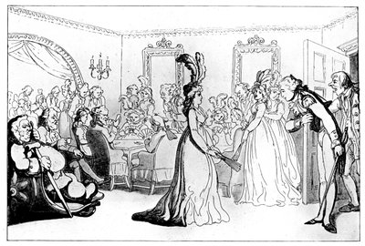快適な入浴：ゲーム、またはカードプレーヤーとの集会、1798年。 作： Thomas Rowlandson