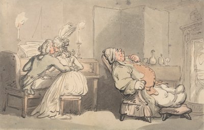 Confortos do banho: The Music Master 作： Thomas Rowlandson