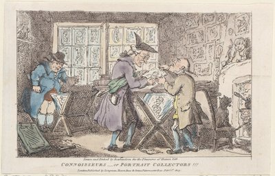 愛好家、またはポートレートコレクター!!!、1807年、1807年。 作： Thomas Rowlandson