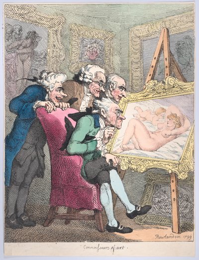 Connoisseurs、1799 年 6 月 20 日、1799 年 6 月 20 日。 作： Thomas Rowlandson