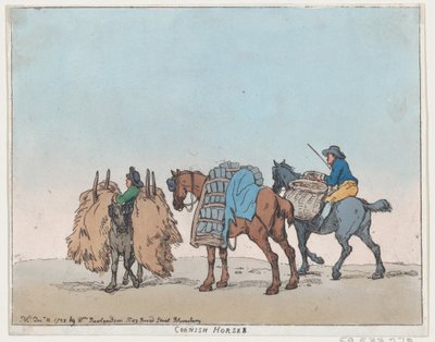 コーニッシュの馬、1788 年 12 月 29 日、1788 年 12 月 29 日。 作： Thomas Rowlandson