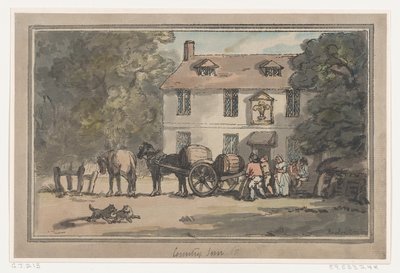カントリーイン、1787年、1787年。 作： Thomas Rowlandson