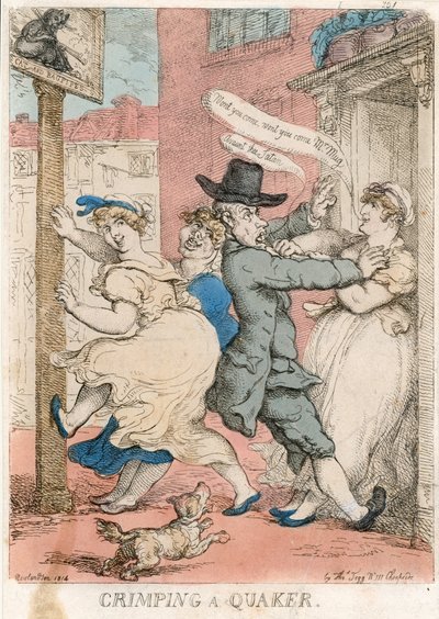 クエーカーの圧着 作： Thomas Rowlandson