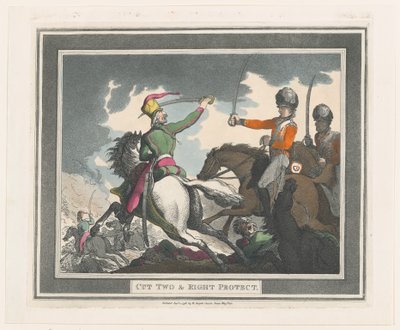 Cut Two & Right Protect、1798 年 9 月 1 日、1798 年 9 月 1 日。 作： Thomas Rowlandson