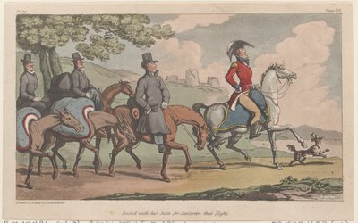 ジョニー・ニューの軍事冒険、1815年から、その夜、サンタレンの彼のスイートでダッシュした. 作： Thomas Rowlandson