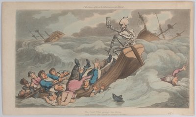 The English Dance of Death、vol。 II、pl。 9、1815 年 6 月 1 日、1815 年 6 月 1 日。 作： Thomas Rowlandson