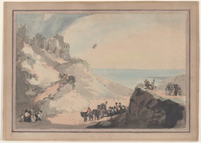 ドーバーからのブランチャードとジェフリーズの気球の出発、1785 年 1 月 7 日、1794 年 1 月 ...、1 月。 作： Thomas Rowlandson