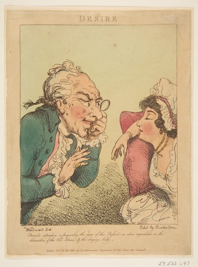 欲望、1800年2月21日。 作： Thomas Rowlandson