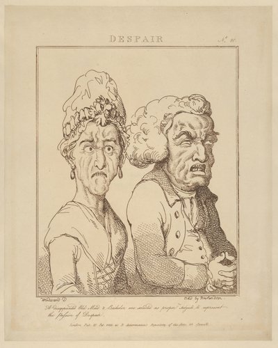 絶望、1800 年 2 月 21 日、1800 年 2 月 21 日。 作： Thomas Rowlandson