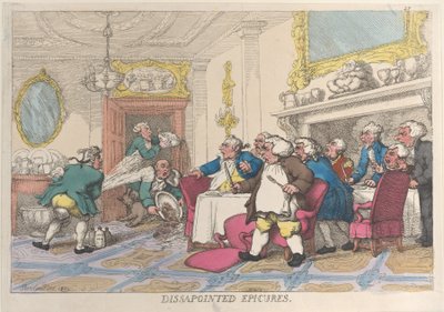 失望したエピキュア、1809年、1809年。 作： Thomas Rowlandson