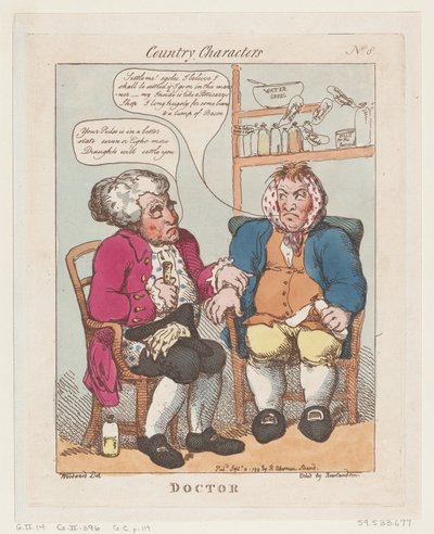 医師、1799 年 9 月 10 日、1799 年 9 月 10 日。 作： Thomas Rowlandson