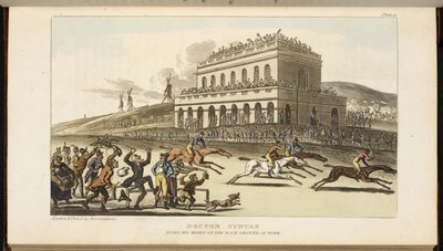 ドクター シンタックス、ヨークの競馬場で大金を失う 作： Thomas Rowlandson