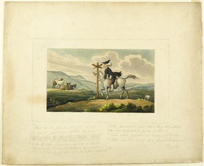 The Tour of Doctor Syntax より、道に迷うドクター シンタックス 作： Thomas Rowlandson